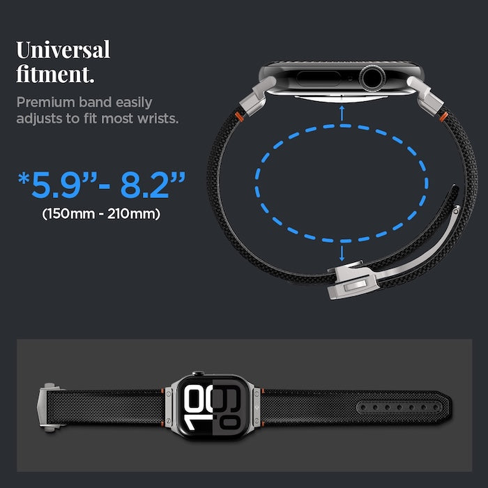 Řemínek pro Apple Watch 49mm/46mm/45mm/44mm Spigen Classic Fit Band - černý - iSTYLE CZ