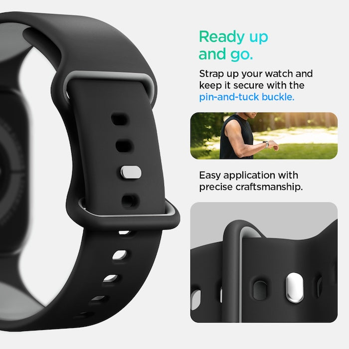Řemínek pro Apple Watch Apple Watch 49mm/46mm/45mm/44mm Spigen Nano Pop Band - černý - iSTYLE CZ