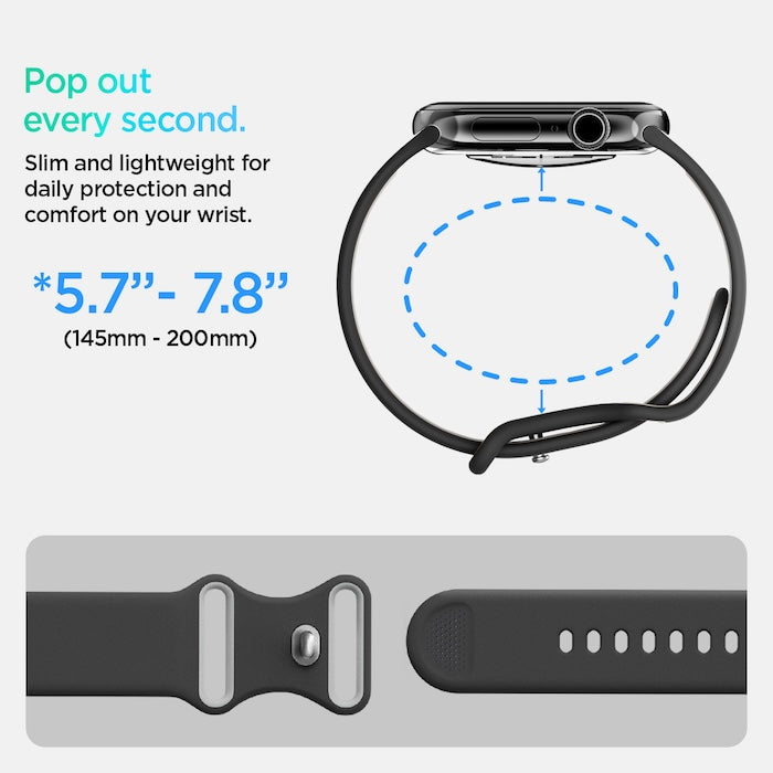 Řemínek pro Apple Watch Apple Watch 49mm/46mm/45mm/44mm Spigen Nano Pop Band - černý - iSTYLE CZ