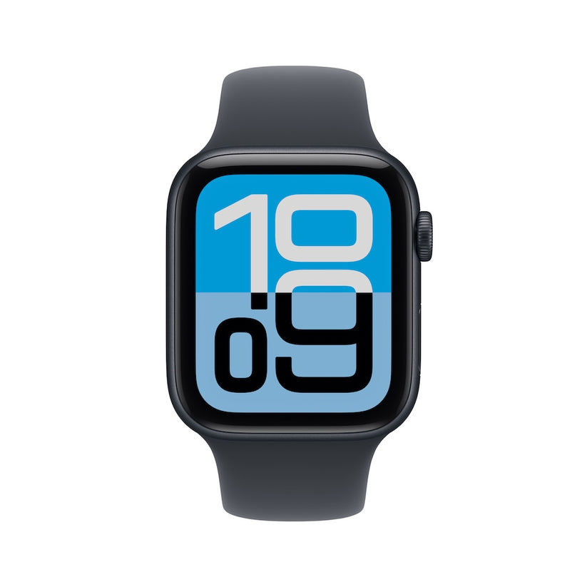 Apple Watch SE 3 GPS 40mm temně inkoustové hliníkové pouzdro s temně inkoustovým sportovním řemínkem - S/M (otevřený) - iSTYLE.cz