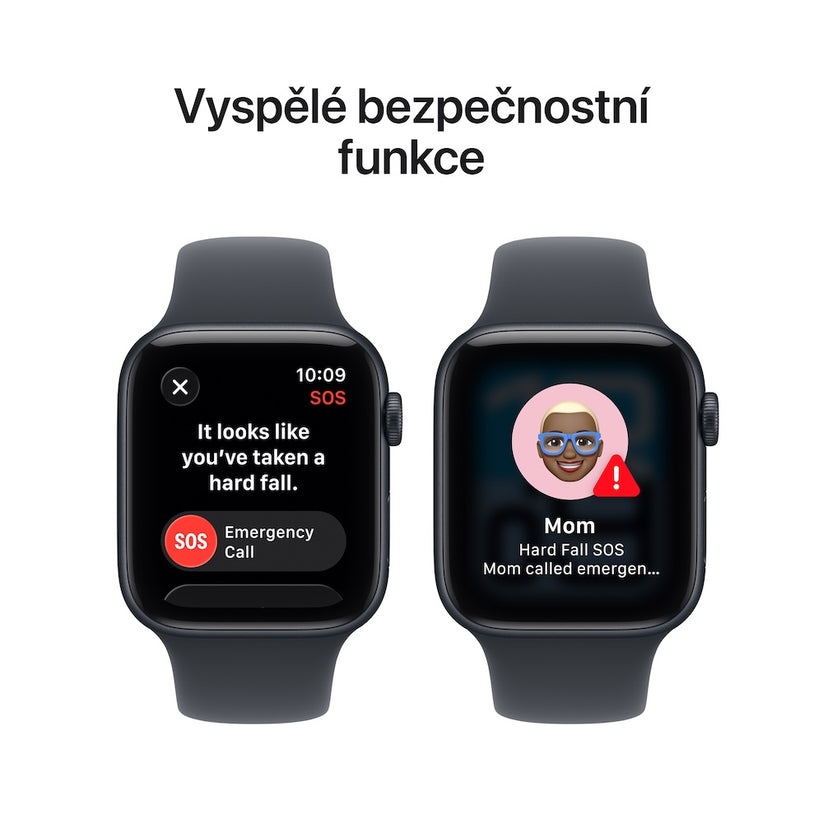 Apple Watch SE 3 GPS 40mm temně inkoustové hliníkové pouzdro s temně inkoustovým sportovním řemínkem - S/M (otevřený) - iSTYLE.cz