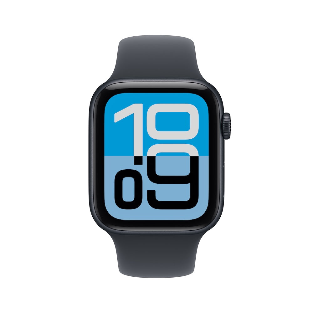 Apple Watch SE 3 GPS 44mm temně inkoustové hliníkové pouzdro s temně inkoustovým sportovním řemínkem - S/M - iSTYLE CZ