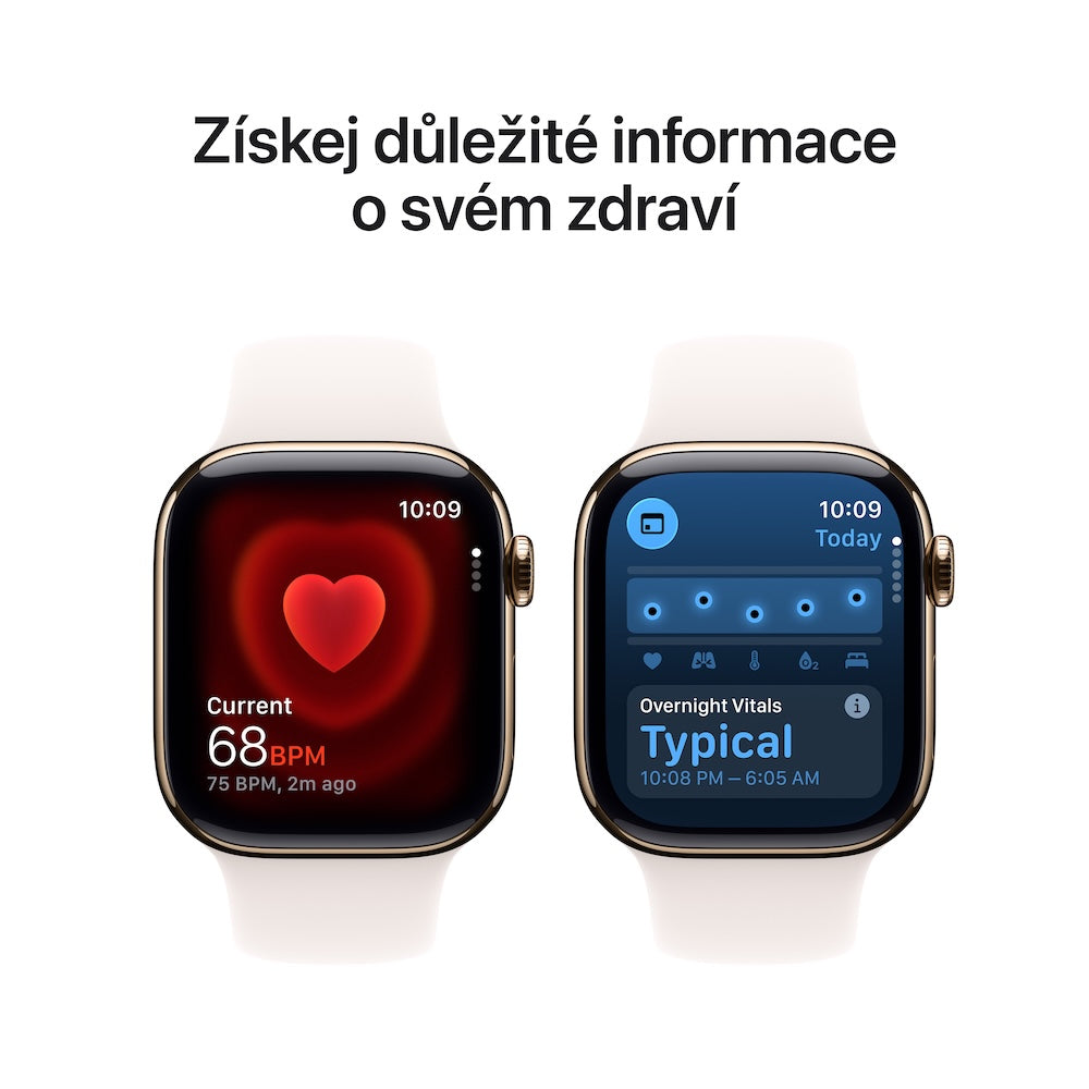 Apple Watch Series 11 GPS + Cellular 46mm zlatě titanové pouzdro se světle ruměným sportovním řemínkem - M/L - iSTYLE CZ