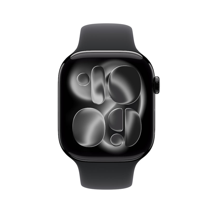 Apple Watch Series 11 GPS + Cellular 42mm klavírně černé hliníkové pouzdro s černým sportovním řemínkem - S/M - iSTYLE CZ