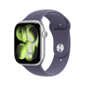 Apple Watch Series 11 GPS + Cellular 42mm stříbrné hliníkové pouzdro s mlžně fialovým sportovním řemínkem - M/L - iSTYLE CZ