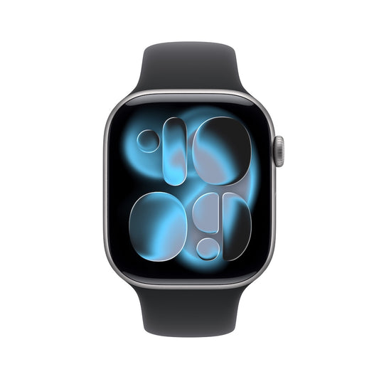 Apple Watch Series 11 GPS + Cellular 42mm vesmírně šedé hliníkové pouzdro s černým sportovním řemínkem - M/L - iSTYLE CZ