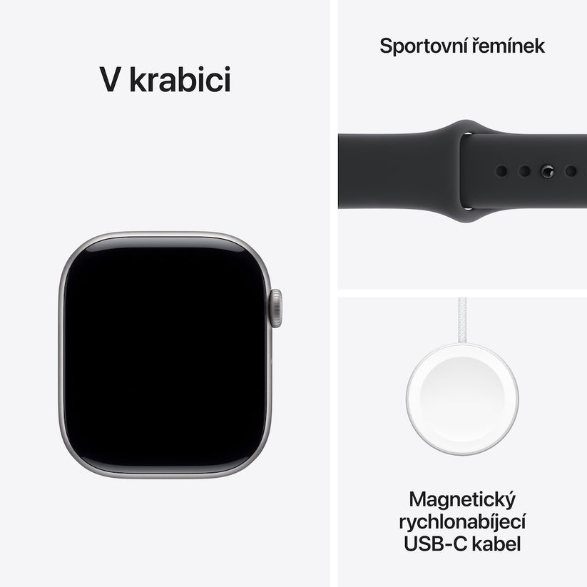 Apple Watch Series 11 GPS + Cellular 42mm vesmírně šedé hliníkové pouzdro s černým sportovním řemínkem - M/L - iSTYLE CZ