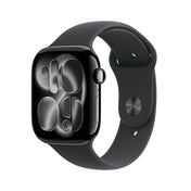 Apple Watch Series 11 GPS 46mm klavírně černé hliníkové pouzdro s černým sportovním řemínkem - S/M (otevřený) - iSTYLE.cz