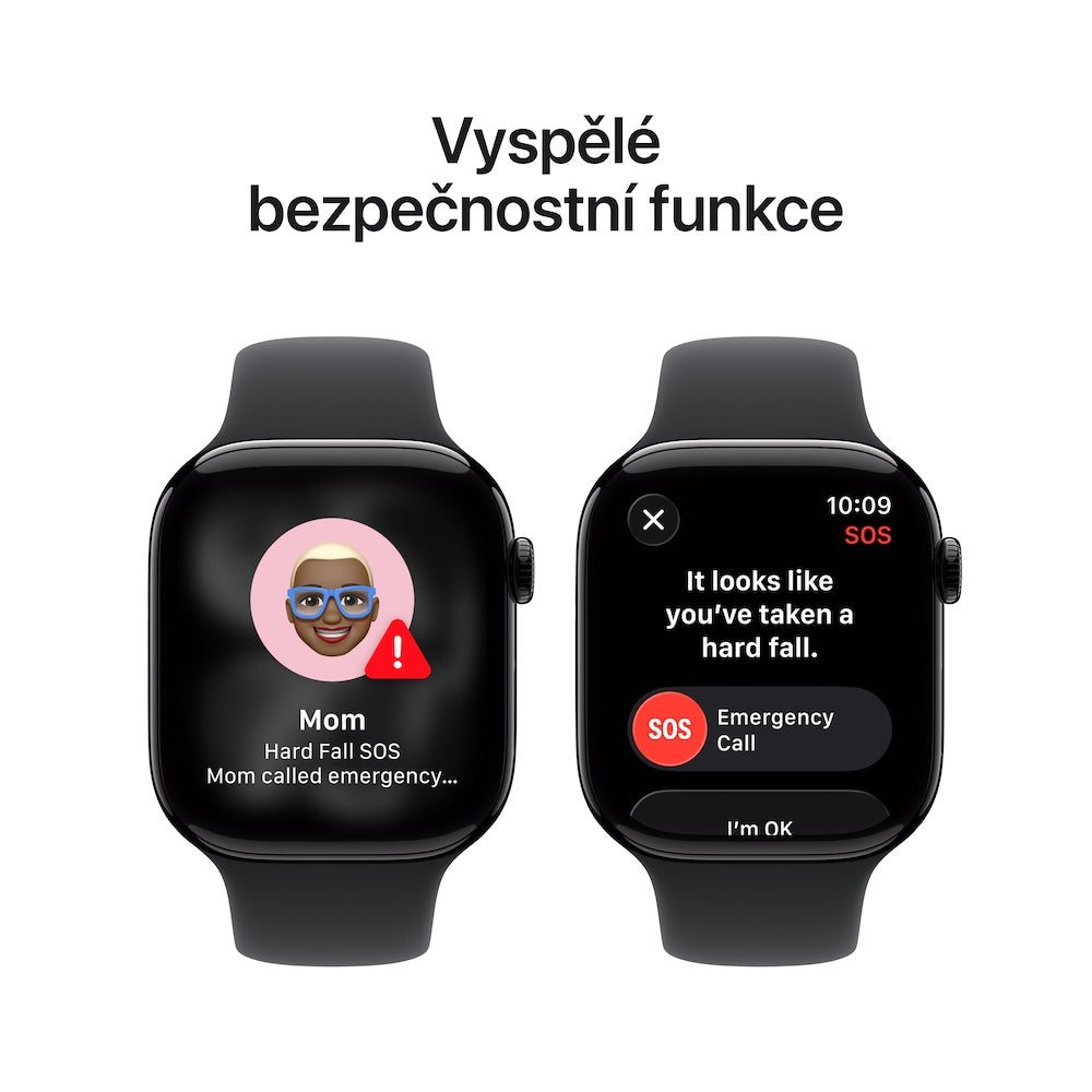 Apple Watch Series 11 GPS 42mm klavírně černé hliníkové pouzdro s černým sportovním řemínkem - S/M - iSTYLE CZ