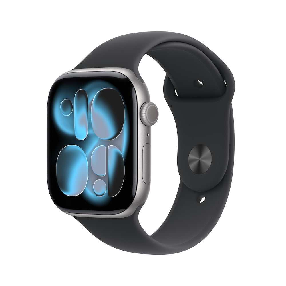 Apple Watch Series 11 GPS 46mm vesmírně šedé hliníkové pouzdro s černým sportovním řemínkem - M/L - iSTYLE CZ