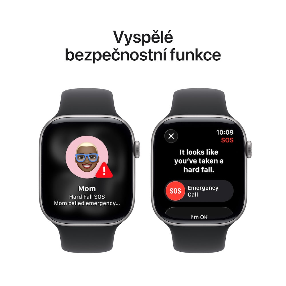 Apple Watch Series 11 GPS 46mm vesmírně šedé hliníkové pouzdro s černým sportovním řemínkem - S/M (otevřený) - iSTYLE.cz