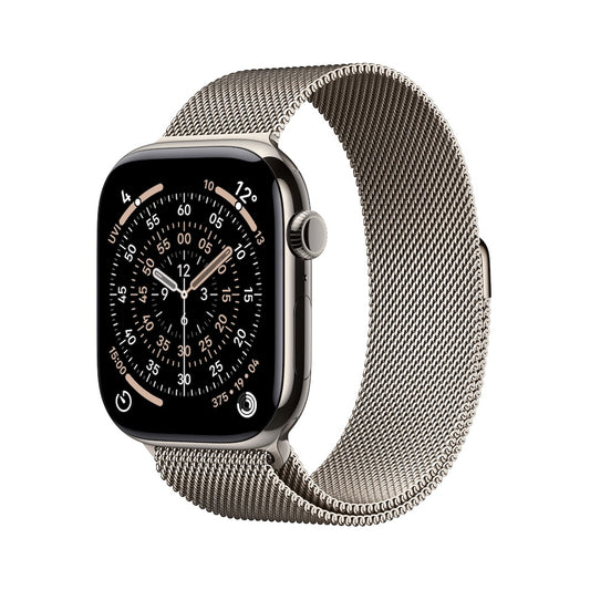 Apple Watch Series 11 GPS + Cellular 46mm přírodně titanové pouzdro s přírodně ocelovým milánským tahem - S/M - iSTYLE CZ