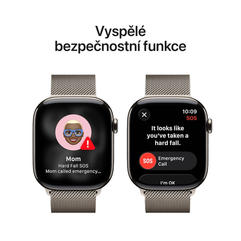 Apple Watch Series 11 GPS + Cellular 46mm přírodně titanové pouzdro s přírodně ocelovým milánským tahem - M/L - iSTYLE CZ
