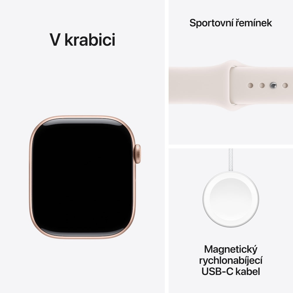 Apple Watch Series 11 GPS + Cellular 46mm růžově zlaté hliníkové pouzdro se světle ruměným sportovním řemínkem - M/L - iSTYLE CZ