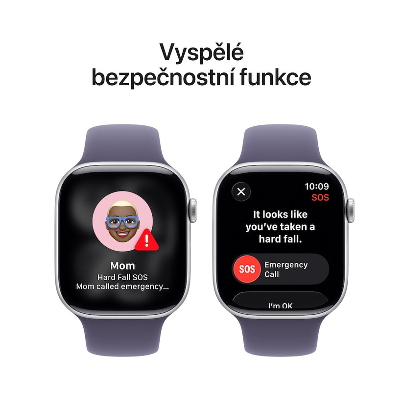 Apple Watch Series 11 GPS + Cellular 46mm stříbrné hliníkové pouzdro s mlžně fialovým sportovním řemínkem - M/L - iSTYLE CZ