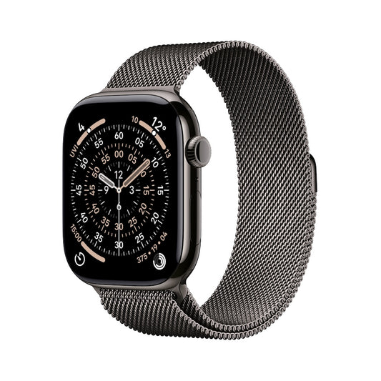 Apple Watch Series 11 GPS + Cellular 46mm břidlicově šedé titanové pouzdro s břidlicově šedým ocelovým milánským tahem - M/L - iSTYLE CZ