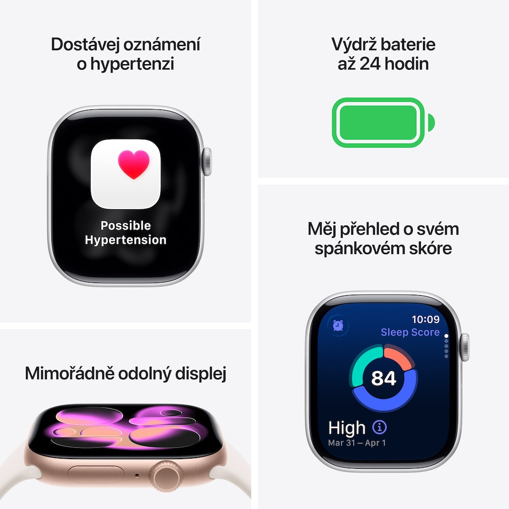 Apple Watch Series 11 GPS + Cellular 42mm břidlicově šedé titanové pouzdro s černým sportovním řemínkem - M/L (otevřený) - iSTYLE.cz