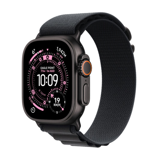 Apple Watch Ultra 3 GPS + Cellular 49mm černě titanové pouzdro s černým alpským tahem - L - iSTYLE CZ