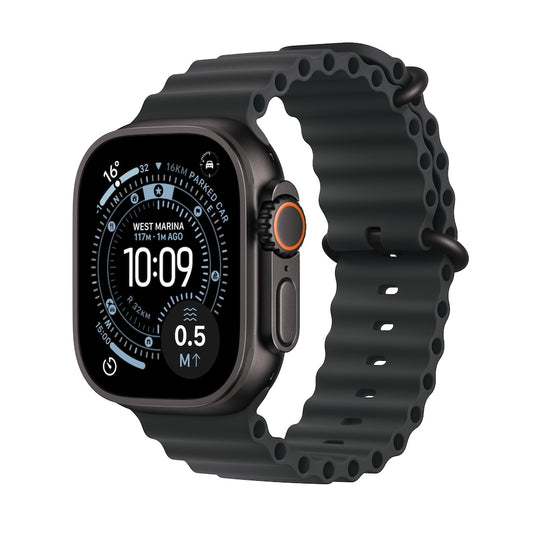 Apple Watch Ultra 3 GPS + Cellular 49mm černě titanové pouzdro s černým oceánským řemínkem (otevřený) - iSTYLE.cz