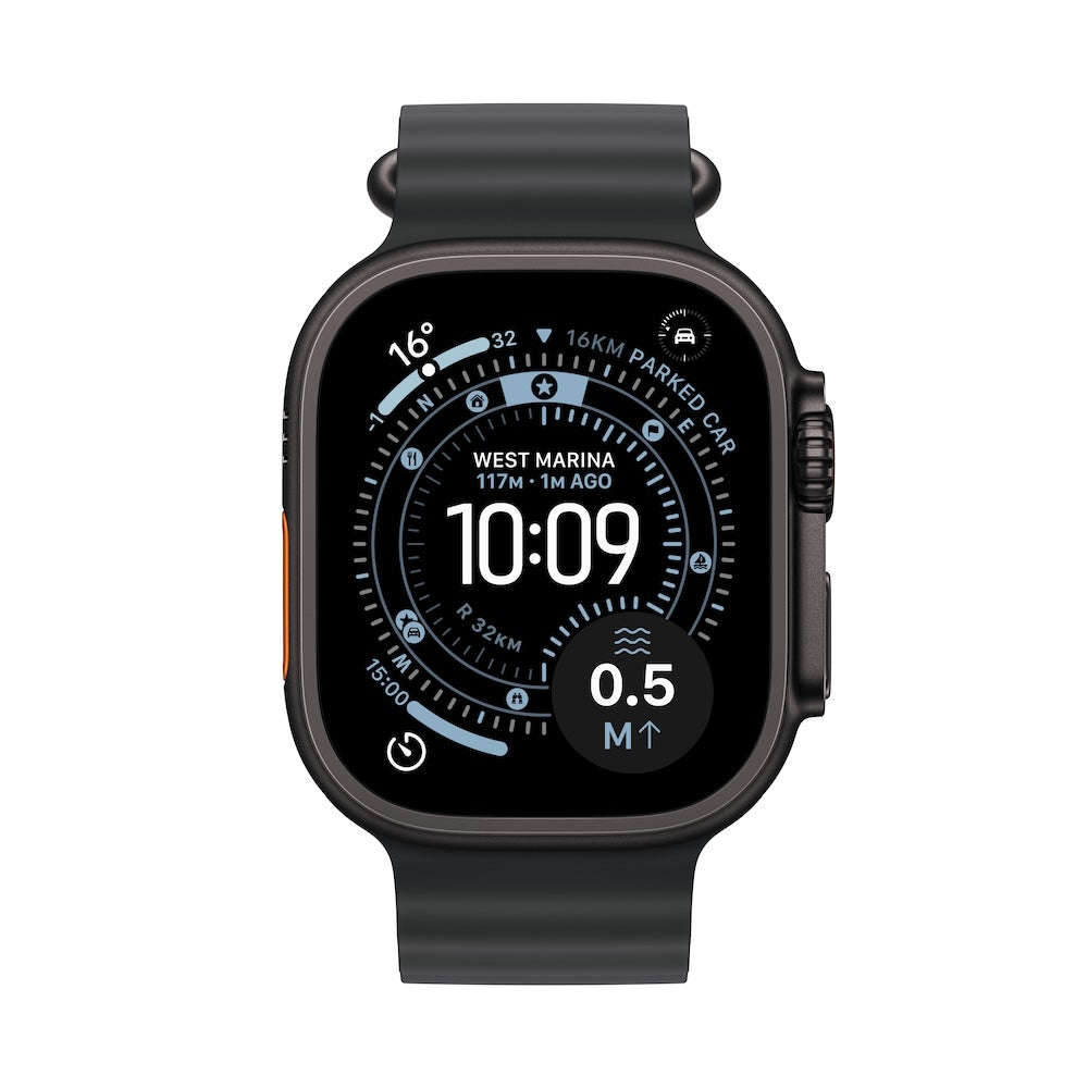 Apple Watch Ultra 3 GPS + Cellular 49mm černě titanové pouzdro s černým oceánským řemínkem (otevřený) - iSTYLE.cz