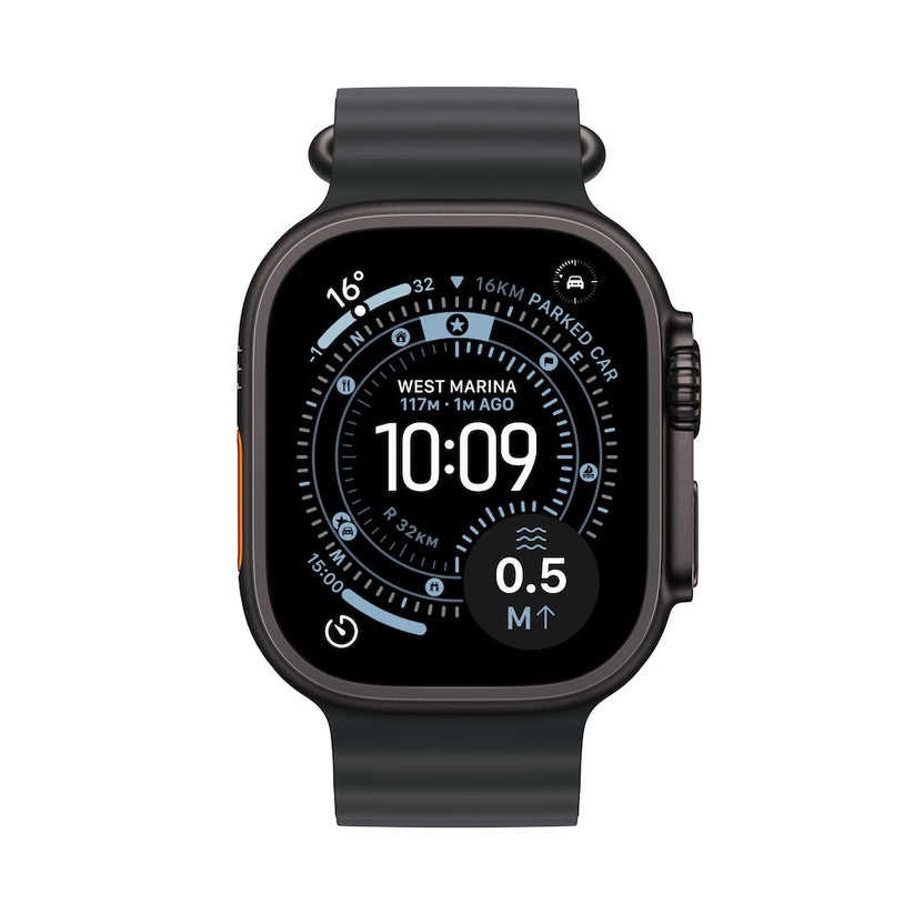 Apple Watch Ultra 3 GPS + Cellular 49mm černě titanové pouzdro s černým oceánským řemínkem (otevřený) - iSTYLE.cz