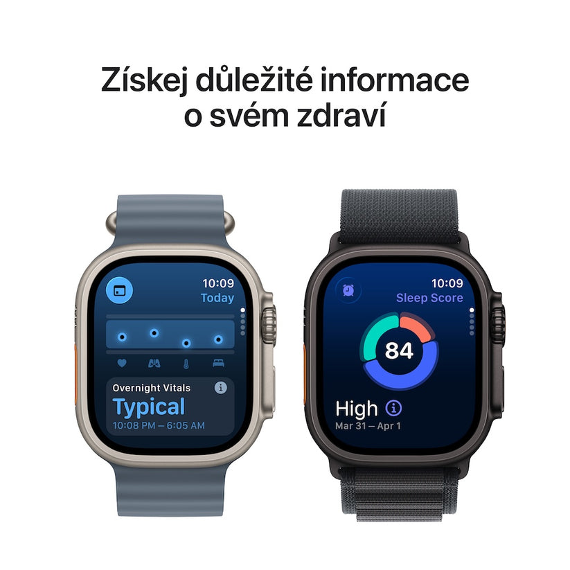 Apple Watch Ultra 3 GPS + Cellular 49mm černě titanové pouzdro s černě/ulovým trailovým tahem - S/M - iSTYLE CZ