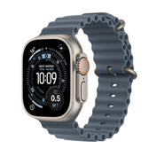 Apple Watch Ultra 3 GPS + Cellular 49mm přírodně titanové pouzdro s ocelově modrým oceánským řemínkem (otevřený) - iSTYLE.cz