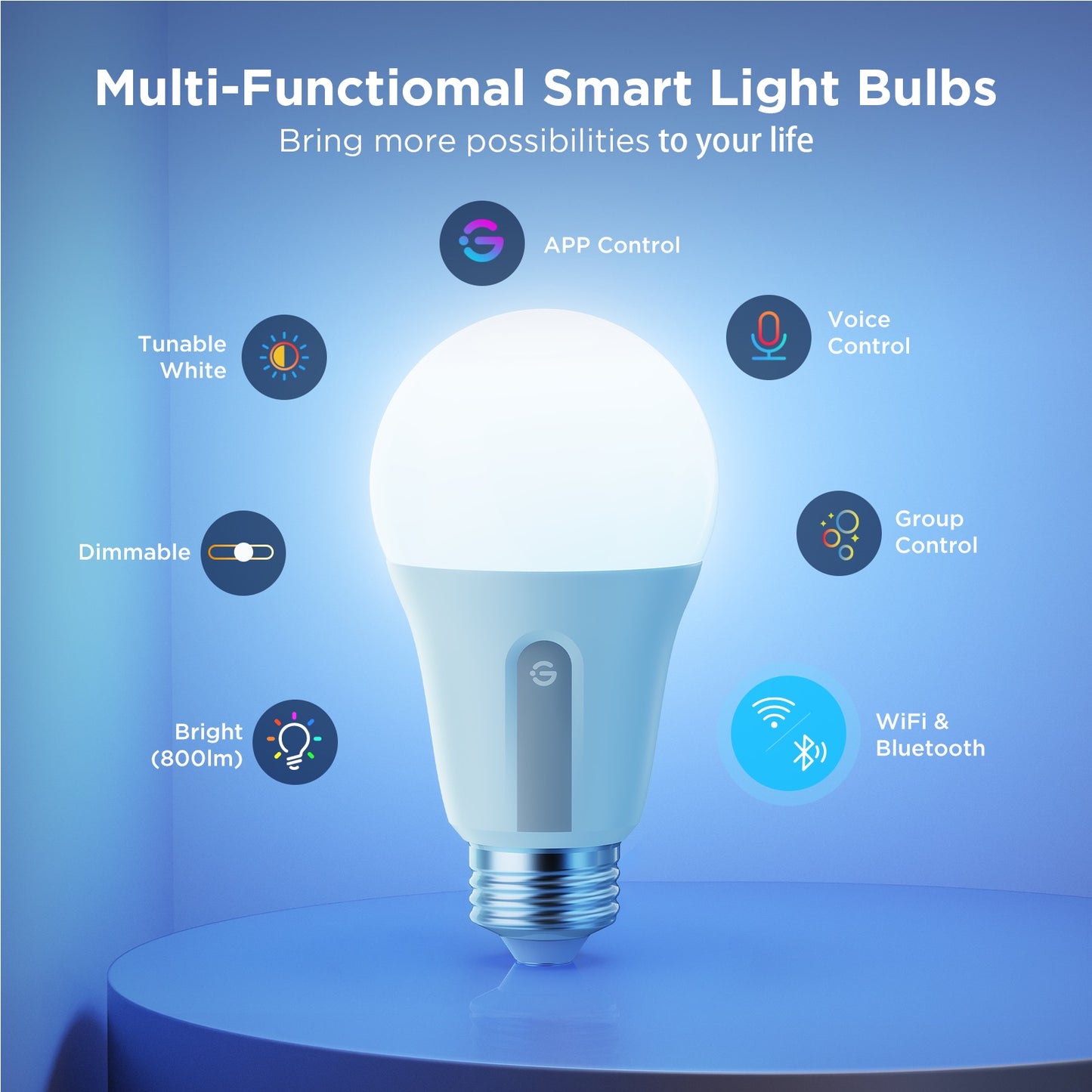 Chytré žárovky Govee Smart WW 9W E27 (2 ks)