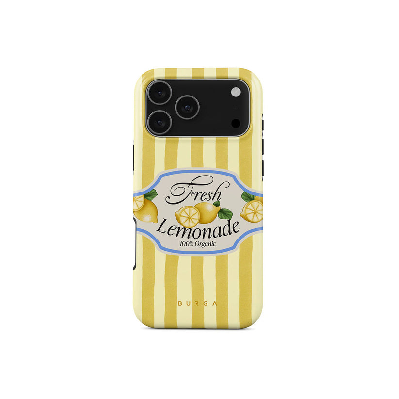 Kryt pro iPhone 17 Pro Max Burga Frizzante Tough MagSafe Case - žluté pruhy - iSTYLE CZ