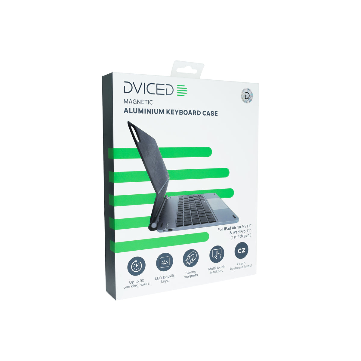 Kryt s klávesnicí pro iPad Air/Pro 11" Dviced Magnetic Aluminium – CZ – tmavě šedý - iSTYLE CZ