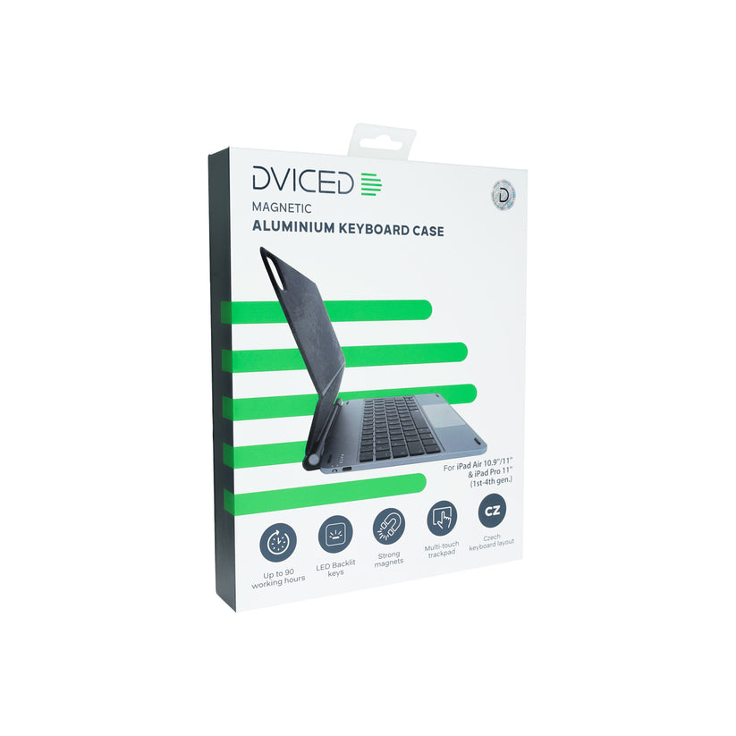 Kryt s klávesnicí pro iPad Air/Pro 11" Dviced Magnetic Aluminium – CZ – tmavě šedý - iSTYLE CZ