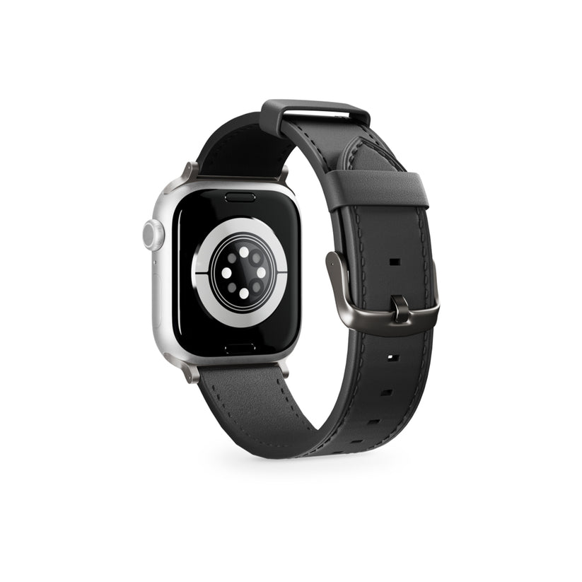 Kožený řemínek pro Apple Watch 42/44/45/49 mm Epico Watch Strap Leather - černý - iSTYLE.cz