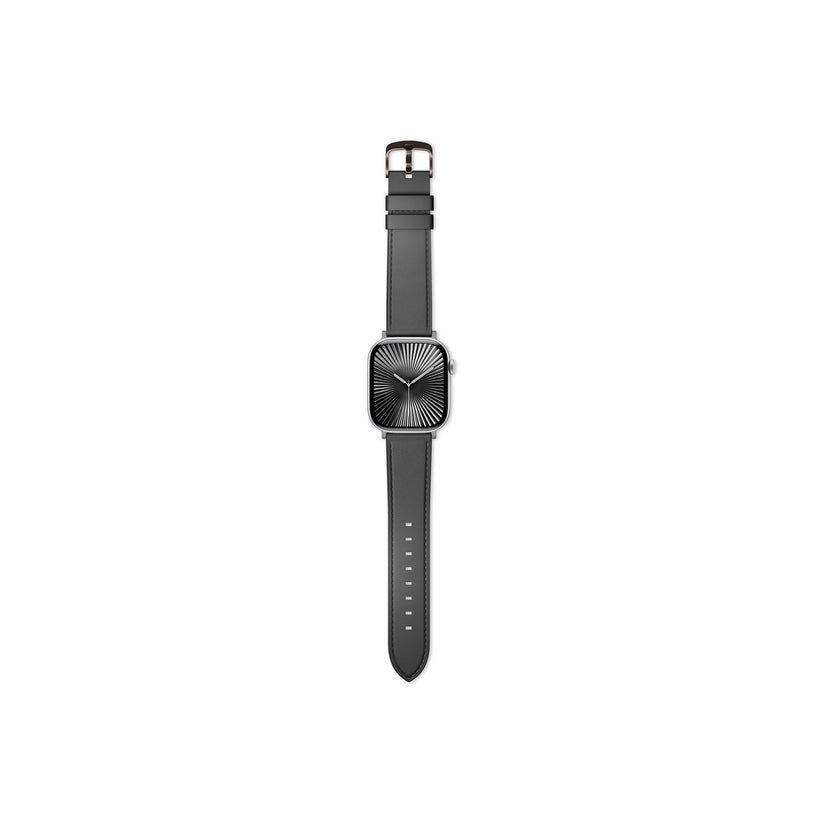 Kožený řemínek pro Apple Watch 42/44/45/49 mm Epico Watch Strap Leather - černý - iSTYLE.cz