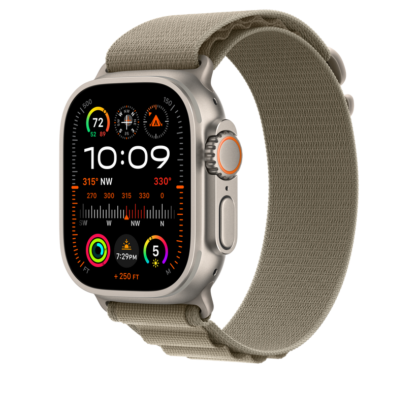 Apple Watch 44/45/49 mm olivový Alpský tah – velký - iSTYLE CZ