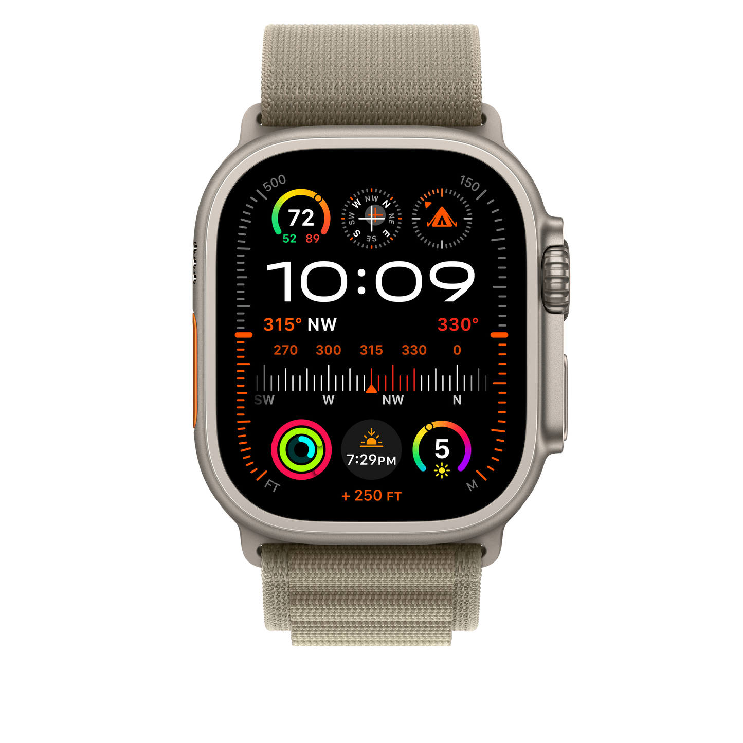 Apple Watch 44/45/49 mm olivový Alpský tah – velký - iSTYLE CZ