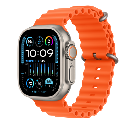 Apple Watch 44/45/49 mm oranžové prodloužení Oceánského řemínku - iSTYLE CZ