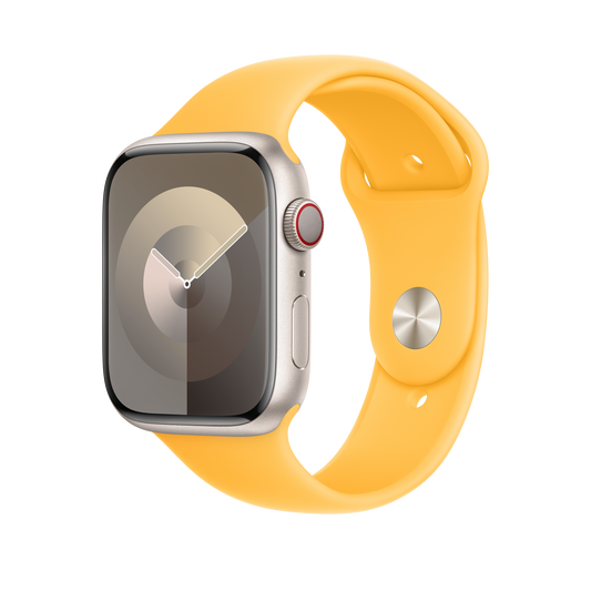 Apple 42/44/45/49mm paprskově žlutý sportovní řemínek S/M - iSTYLE CZ
