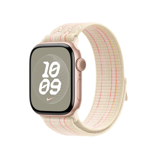 Apple Watch 38/40/41mm hvězdně bílý / růžový provlékací sportovní řemínek Nike - iSTYLE CZ