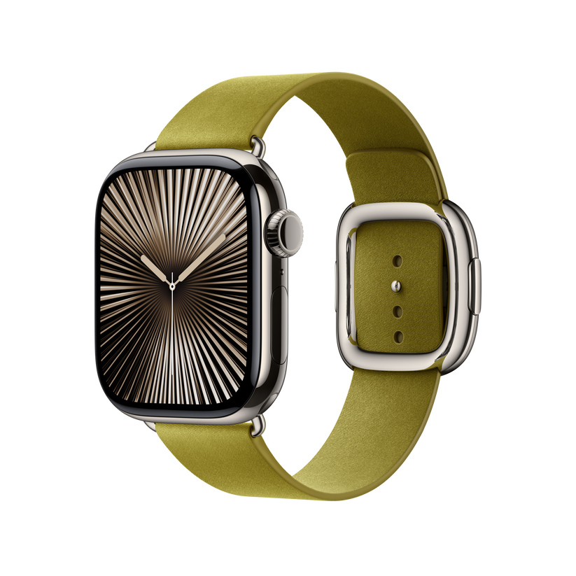 Apple Watch 38/40/41/42mm zelenožlutý řemínek s moderní přezkou – malý - iSTYLE CZ