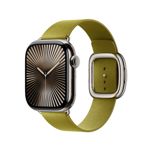 Apple Watch 38/40/41/42mm zelenožlutý řemínek s moderní přezkou – malý - iSTYLE CZ