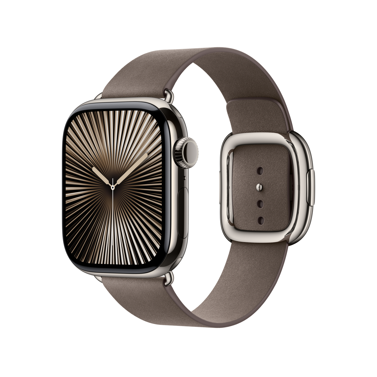 Apple Watch 38/40/41/42mm šedohnědý řemínek s moderní přezkou – střední - iSTYLE CZ