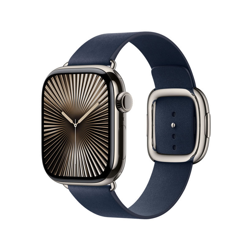 Apple Watch 38/40/41/42mm temně modrý řemínek s moderní přezkou – střední - iSTYLE CZ