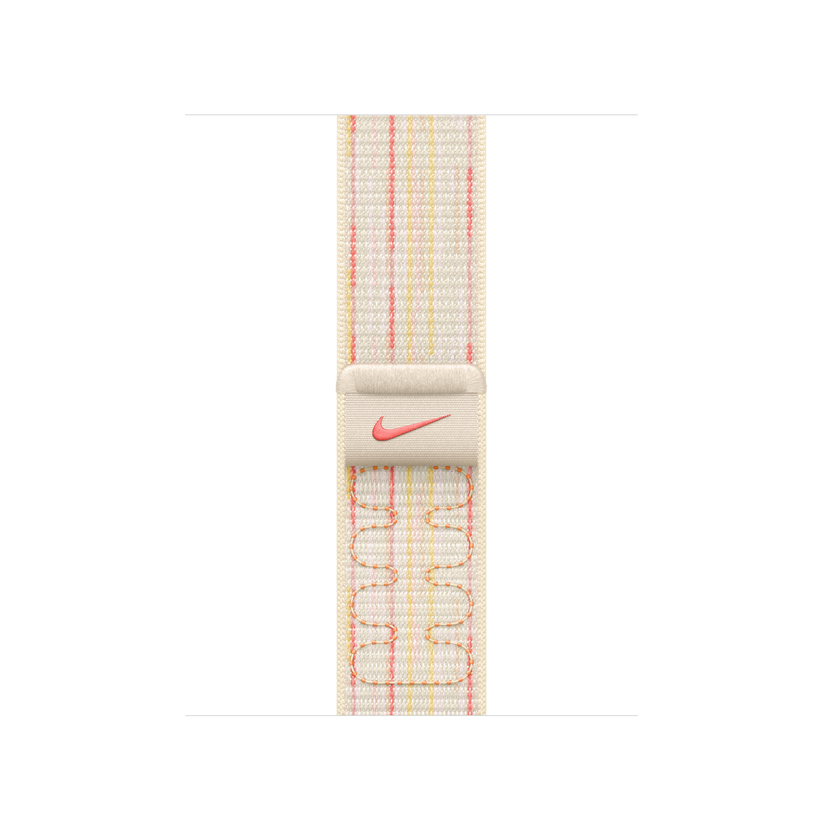 Apple Watch 38/40/41/42mm hvězdně bílý / růžový provlékací sportovní řemínek Nike - iSTYLE CZ
