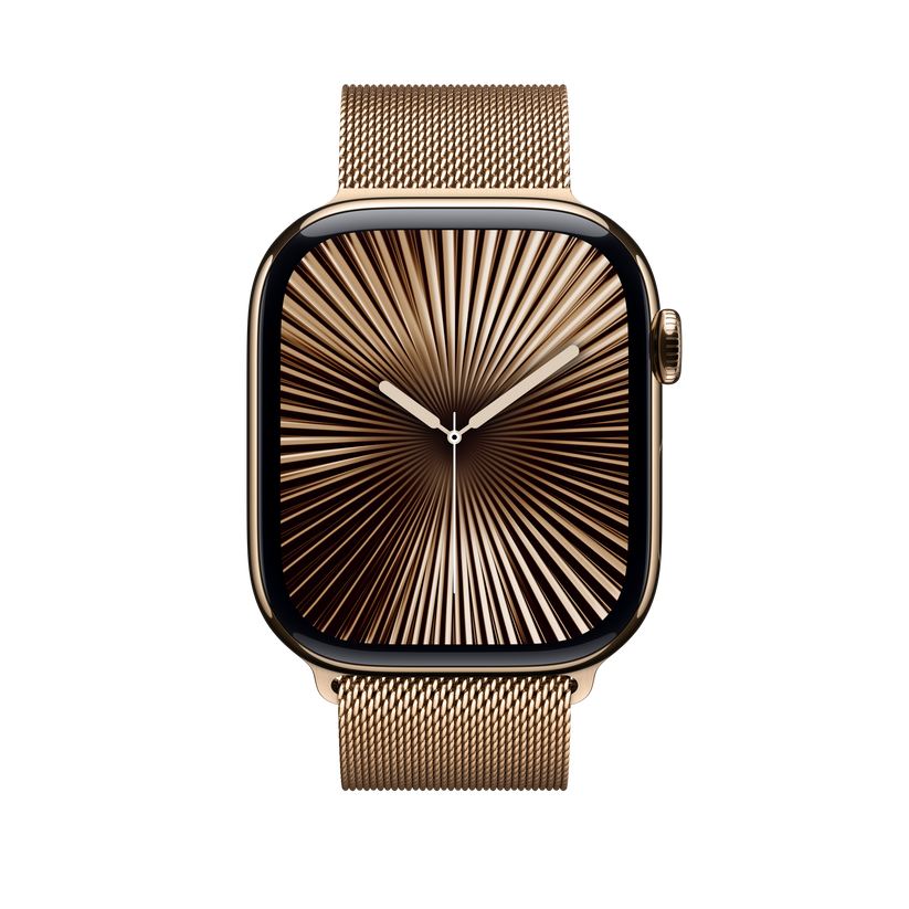 Apple Watch 44/45/46/49mm zlatý milánský tah – M/L - iSTYLE CZ
