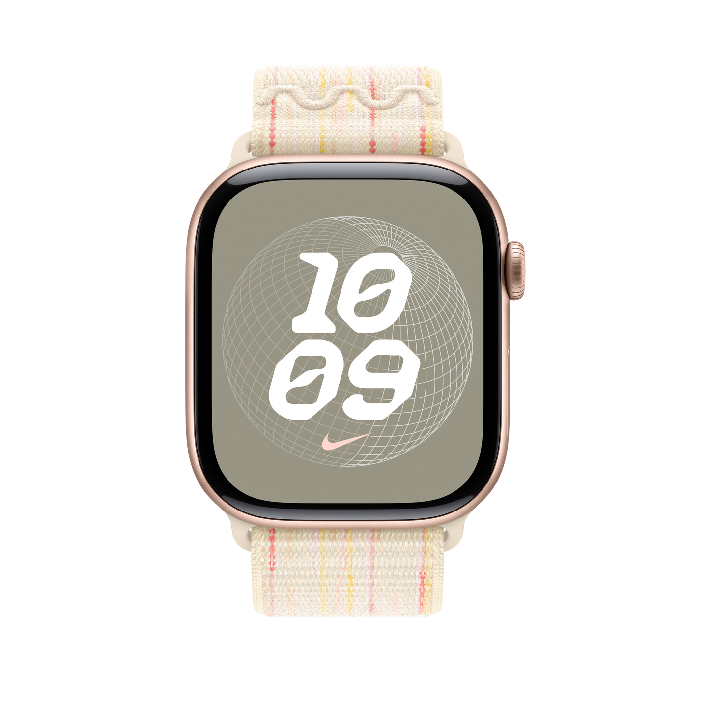 Apple Watch 44/45/46/49mm hvězdně bílý / růžový provlékací sportovní řemínek Nike - iSTYLE CZ