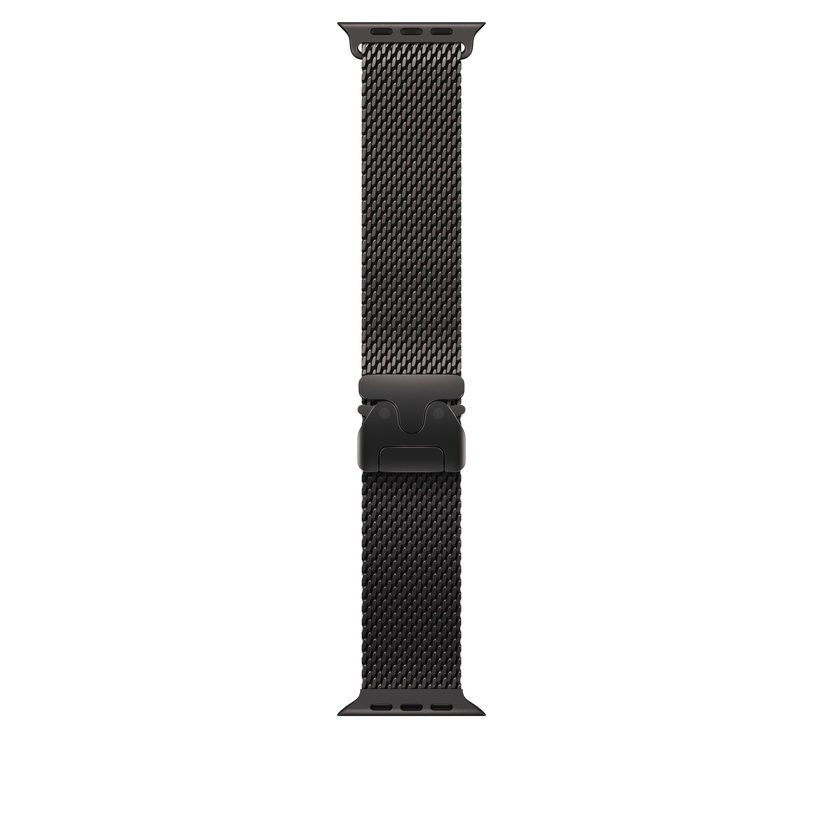 Apple Watch 44/45/46/49mm milánský tah z černého titanu – střední - iSTYLE CZ