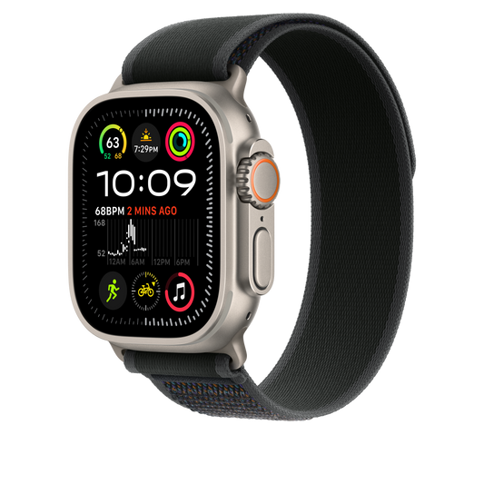 Apple Watch 44/45/46/49mm černý Trailový tah – M/L – provedení z přírodního titanu - iSTYLE CZ