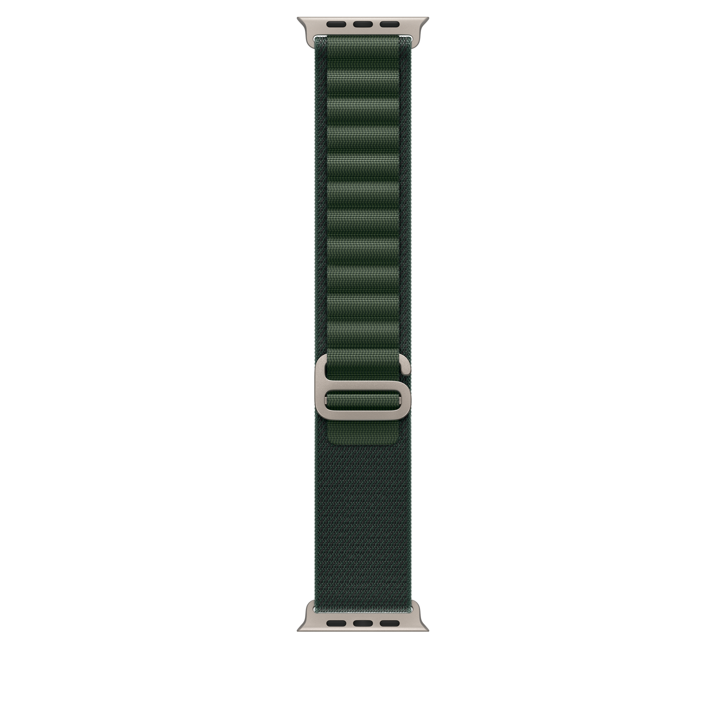 Apple Watch 44/45/46/49mm tmavě zelený Alpský tah – střední – provedení z přírodního titanu - iSTYLE CZ
