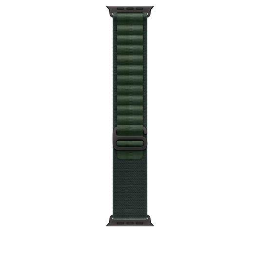 Apple Watch 44/45/46/49mm tmavě zelený Alpský tah – malý – provedení z černého titanu - iSTYLE CZ