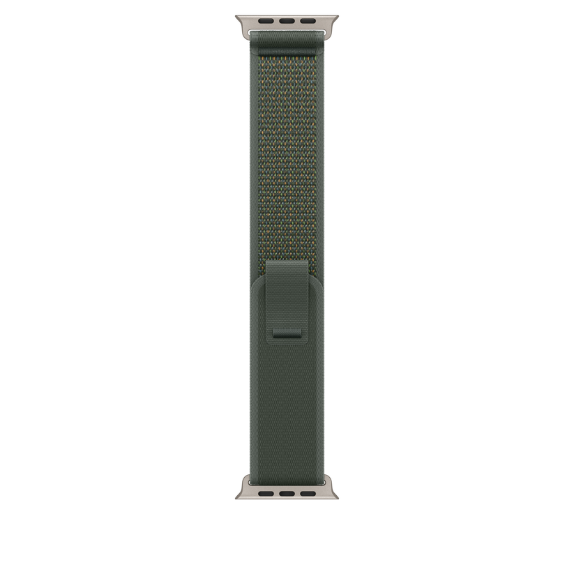 Apple Watch 44/45/46/49mm zelený Trailový tah – S/M – provedení z přírodního titanu - iSTYLE CZ